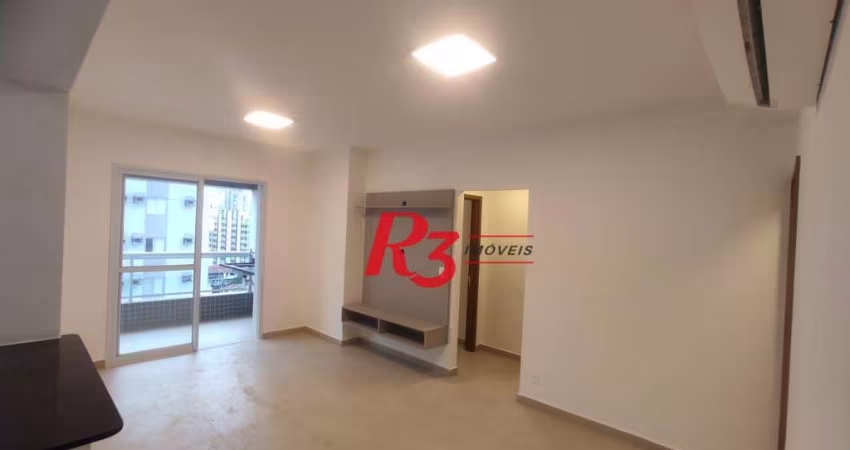 Apartamento com 2 dormitórios para alugar, 74 m² por R$ 5.500,02/mês - Boqueirão - Santos/SP