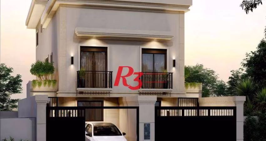 Casa com 3 dormitórios à venda, NOVA, 156 m² por R$ 1.800.000 - Boqueirão - Santos/SP