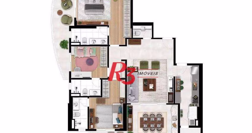 Apartamento com 2 dormitórios à venda, 113 m² por R$ 1.800.000,00 - Ponta da Praia - Santos/SP
