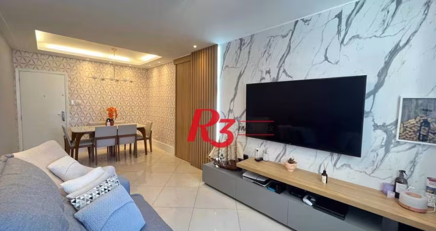 Apartamento com 2 dormitórios à venda, 76 m² por R$ 586.000,00 - Campo Grande - Santos/SP