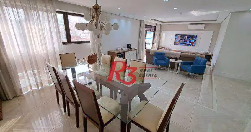 Apartamento com 3 dormitórios à venda, 183 m² por r$ 1.700.000,00 - pompéia - santos/sp