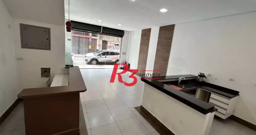 Loja para alugar, 140 m² por r$ 5.000,00/mês - centro - santos/sp