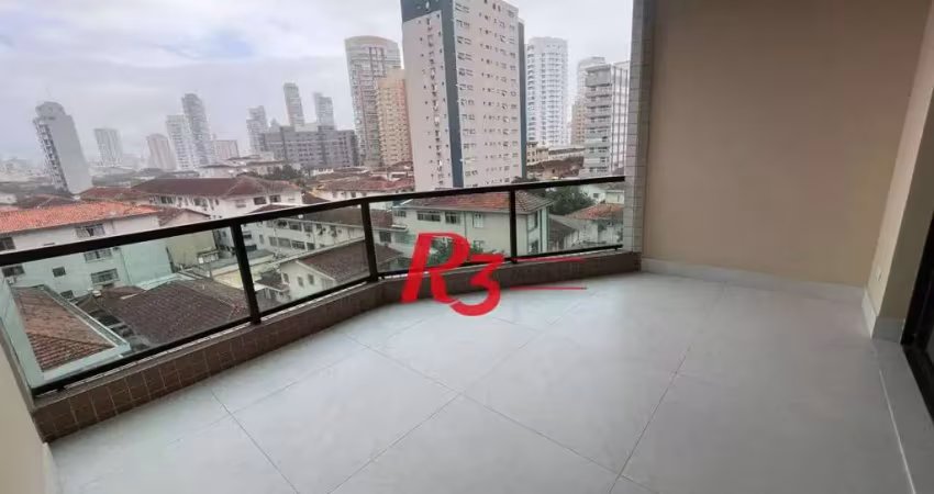 Apartamento com 3 dormitórios à venda, 162 m² por r$ 1.500.000,00 - boqueirão - santos/sp