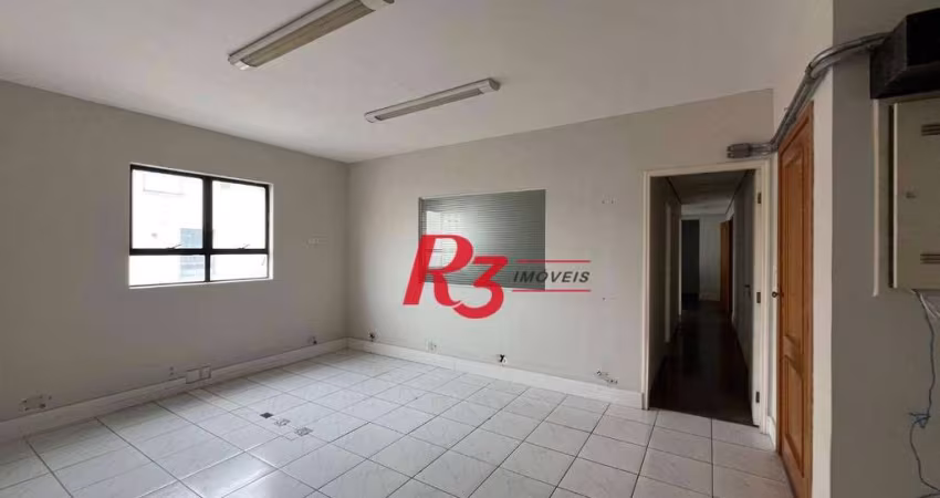 Sala para alugar, 90 m² por R$ 4.500,00 - Gonzaga - Santos/SP