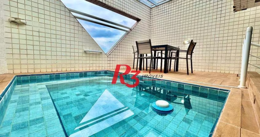 Cobertura com 3 dormitórios à venda, 137 m² por R$ 1.200.000,00 - Campo Grande - Santos/SP