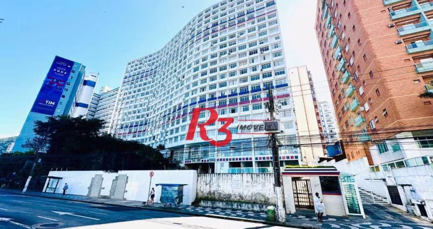 Apartamento com 1 dormitório para alugar, 44 m² por R$ 3.000,02/mês - Pompéia - Santos/SP