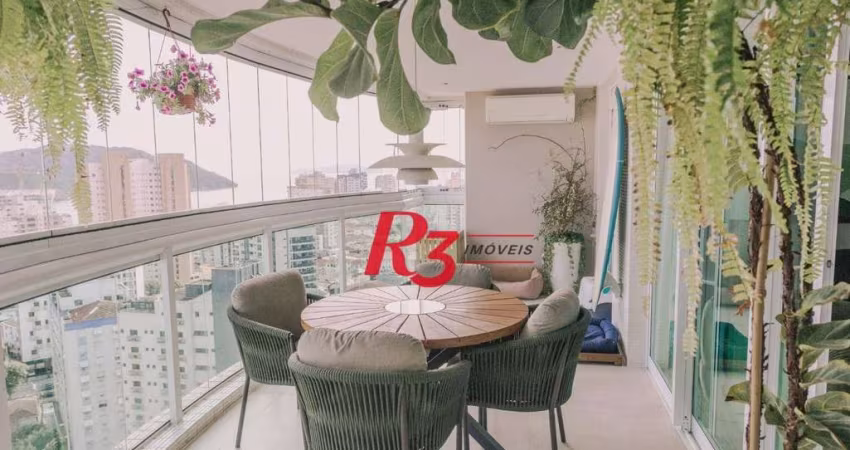 Apartamento com 3 dormitórios para alugar, 165 m² por R$ 21.800,00/mês - Ponta da Praia - Santos/SP