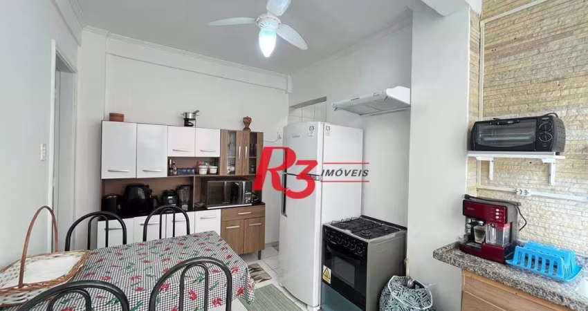 Apartamento com 1 dormitório para alugar, 42 m² por R$ 3.700,02/mês - Boqueirão - Santos/SP