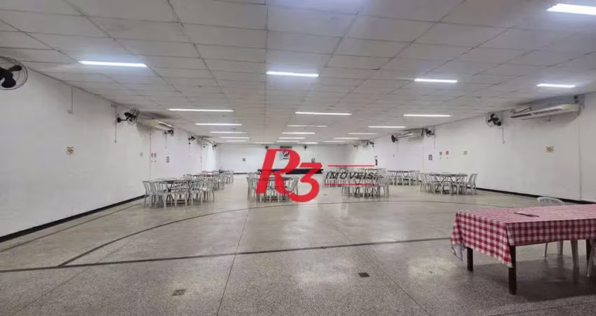 Salão para alugar, 750 m² por r$ 18.000,00/mês - campo grande - santos/sp
