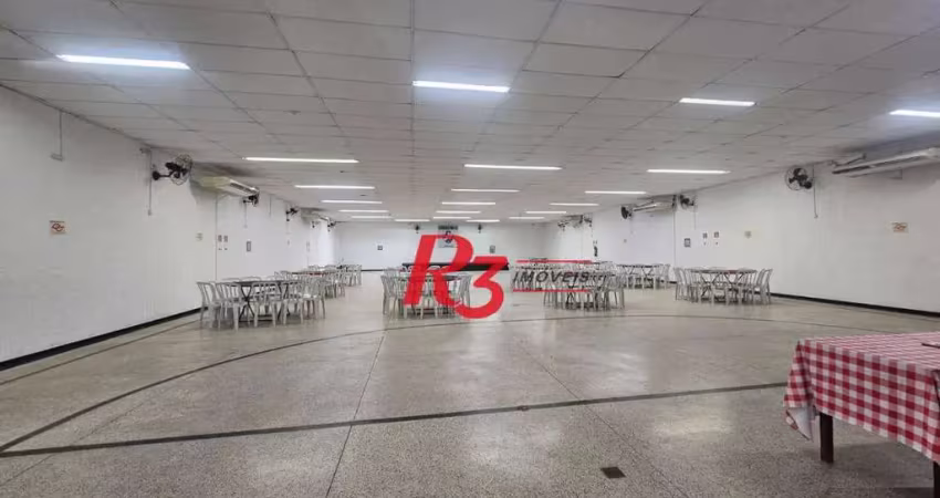 Salão para alugar, 750 m² por r$ 18.000,00/mês - campo grande - santos/sp