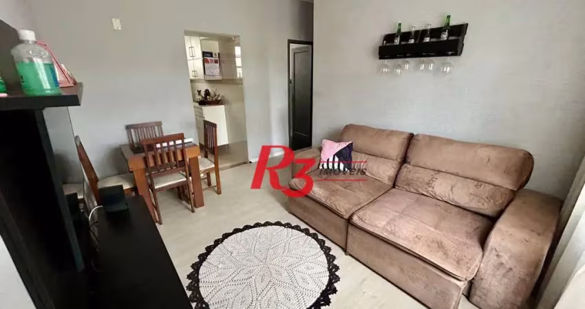 Apartamento com 2 dormitórios à venda, 57 m² por r$ 315.000,00 - aparecida - santos/sp