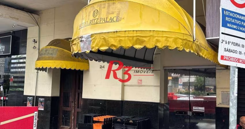 Hotel com 48 dormitórios para alugar, 2056 m² por R$ 64.681,69/mês - Gonzaga - Santos/SP