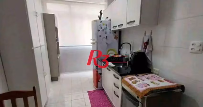 Apartamento com 1 dormitório para alugar, 46 m² por R$ 3.000,00/mês - Aparecida - Santos/SP