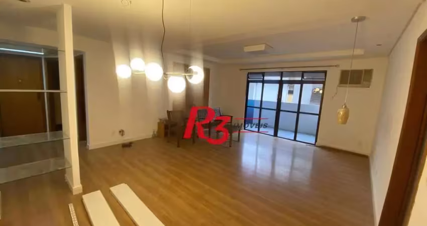 Apartamento com 3 dormitórios para alugar, 160 m² por R$ 7.500,00/mês - Gonzaga - Santos/SP