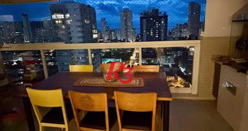 Apartamento com 3 dormitórios à venda, 131 m² por R$ 1.980.000,00 - Embaré - Santos/SP