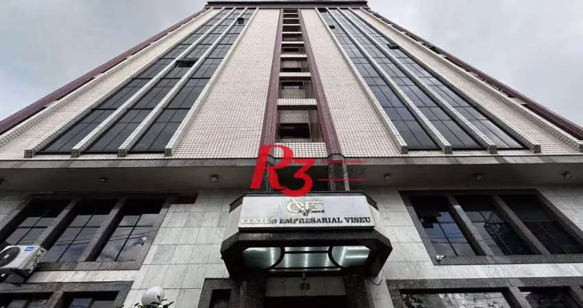 Sala à venda, 43 m² por r$ 355.000,00 - embaré - santos/sp