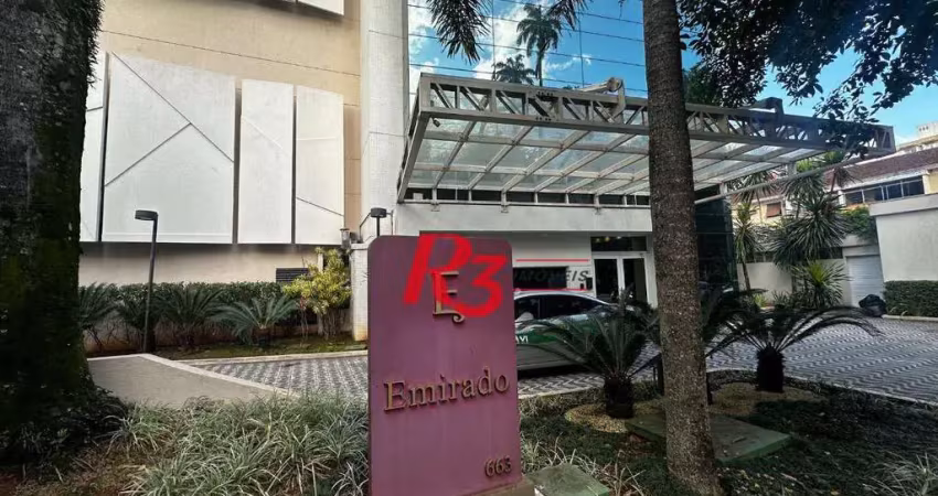 Apartamento com 1 dormitório para alugar, 47 m² por R$ 4.300,00/mês - Boqueirão - Santos/SP