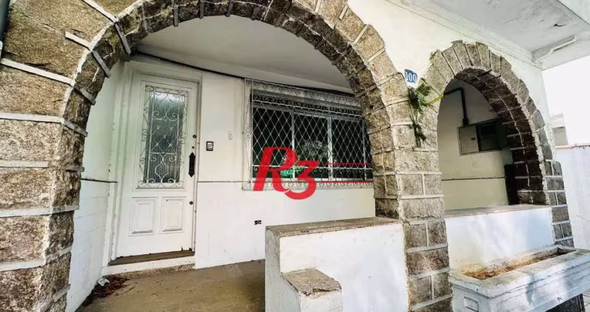 Casa comercial com 7 salas para alugar na Rua Doutor Luís de Faria - de 91/92 ao fim, 100, Gonzaga, Santos