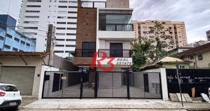 Sobrado com 2 dormitórios, 98 m² - venda por r$ 650.000,00 ou aluguel por r$ 5.000,00/mês - marapé - santos/sp
