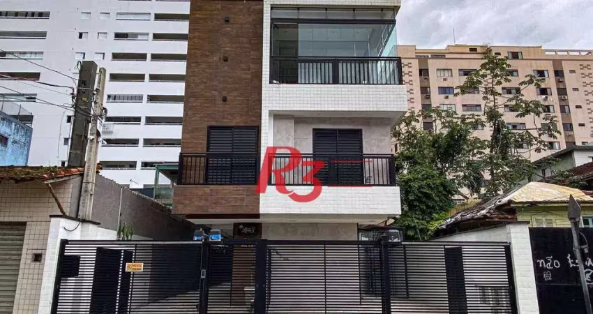 Sobrado com 2 dormitórios, 98 m² - venda por r$ 690.000,00 ou aluguel por r$ 5.500,00/mês - marapé - santos/sp