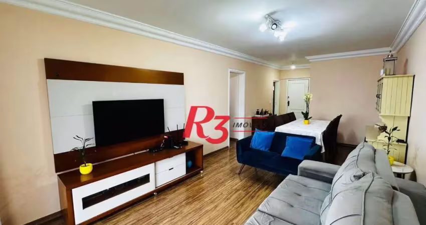 Apartamento com 3 dormitórios à venda, 112 m² por r$ 700.000,00 - embaré - santos/sp