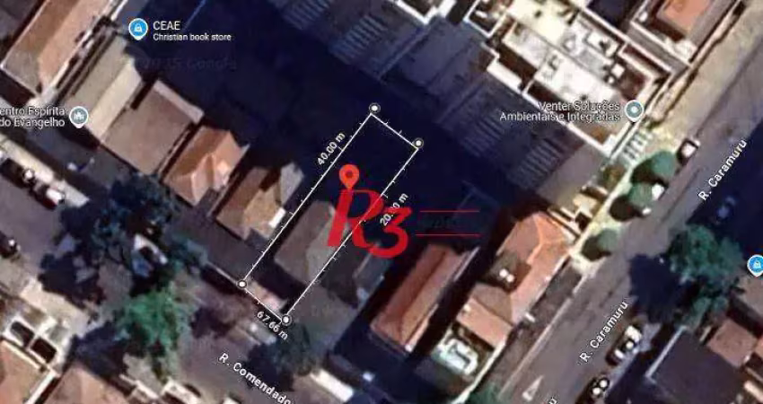 Terreno à venda, 224 m² por r$ 750.000,00 - aparecida - santos/sp