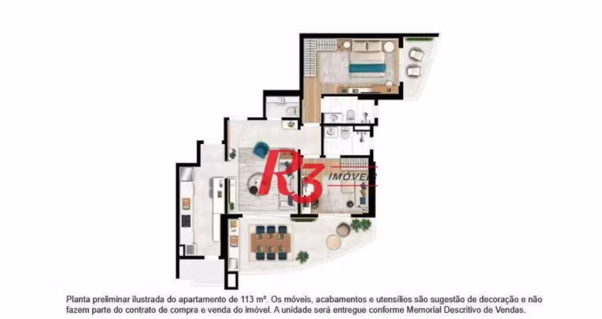 Apartamento à venda, 113 m² por r$ 1.530.000,00 - ponta da praia - santos/sp