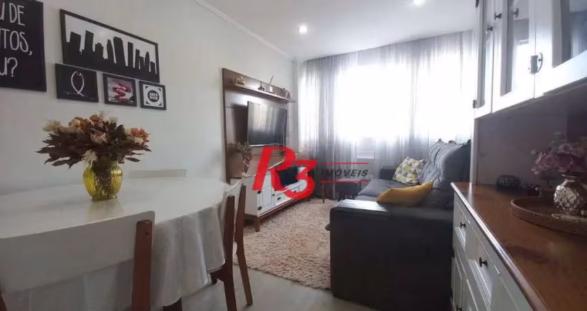 Apartamento à venda, 52 m² por r$ 325.000,00 - marapé - santos/sp