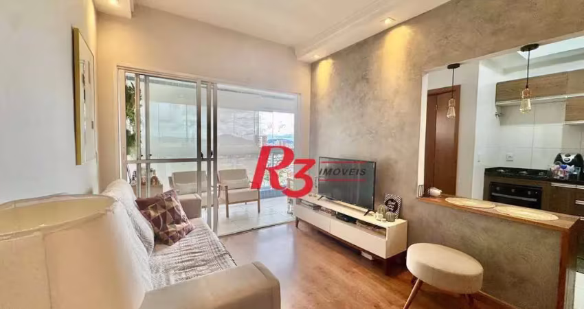 Apartamento com 1 dormitório à venda, 55 m² por r$ 620.000,00 - boqueirão - santos/sp