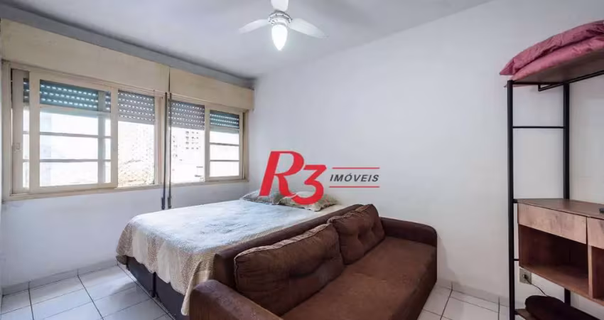 Kitnet mobiliado para alugar, 31 m² por r$ 2.400/mês - embaré - santos/sp