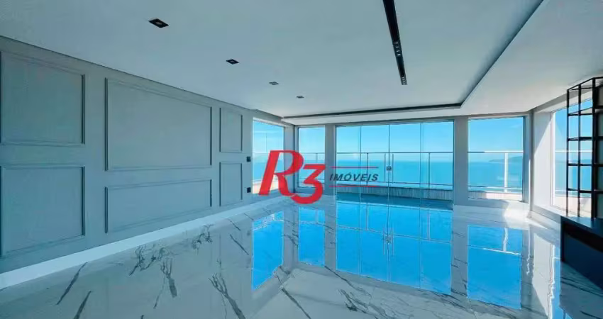 Penthouse com 3 dormitórios, 330 m² - venda por r$ 4.300.000,00 ou aluguel por r$ 18.000,00/mês - embaré - santos/sp