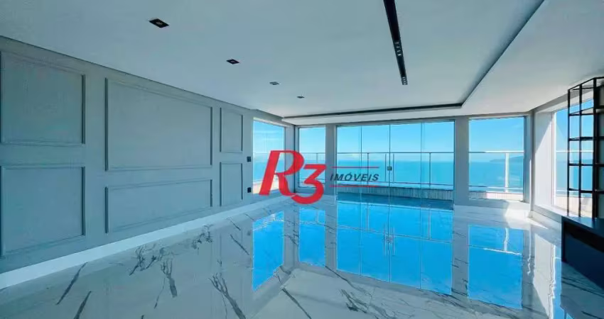 Penthouse com 3 dormitórios, 330 m² - venda por r$ 4.300.000,00 ou aluguel por r$ 18.000,00/mês - embaré - santos/sp