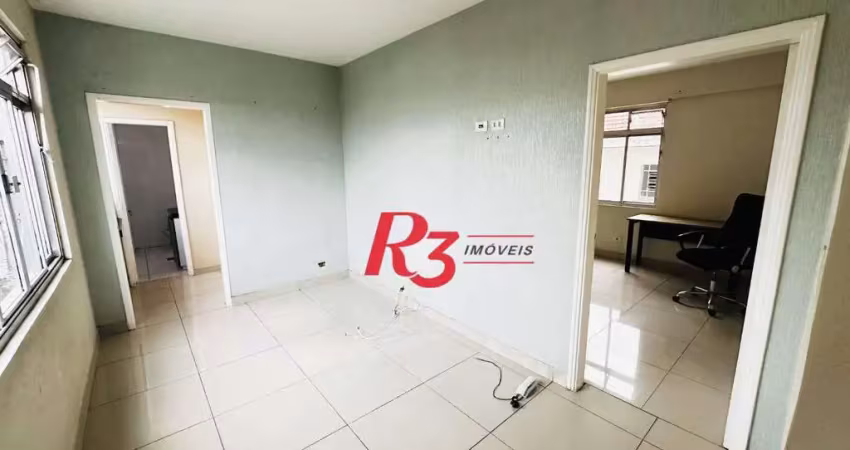 Sala para alugar, 60 m² por r$ 3.000,00/mês - boqueirão - santos/sp