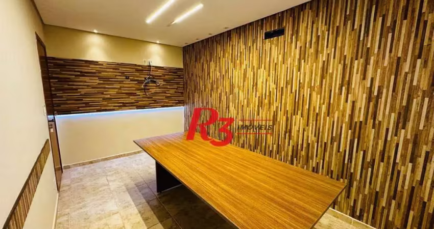 Conjunto para alugar, 120 m² por r$ 4.900,00/mês - boqueirão - santos/sp