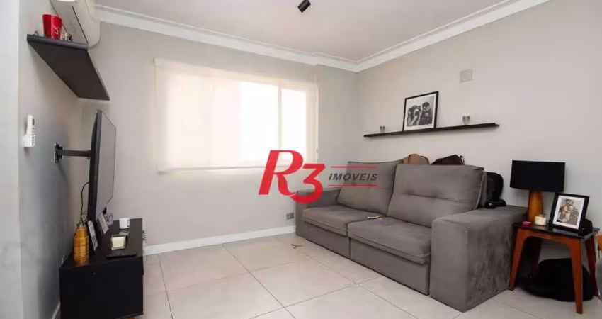 Apartamento com 2 dormitórios à venda, 94 m² por r$ 550.000,00 - embaré - santos/sp