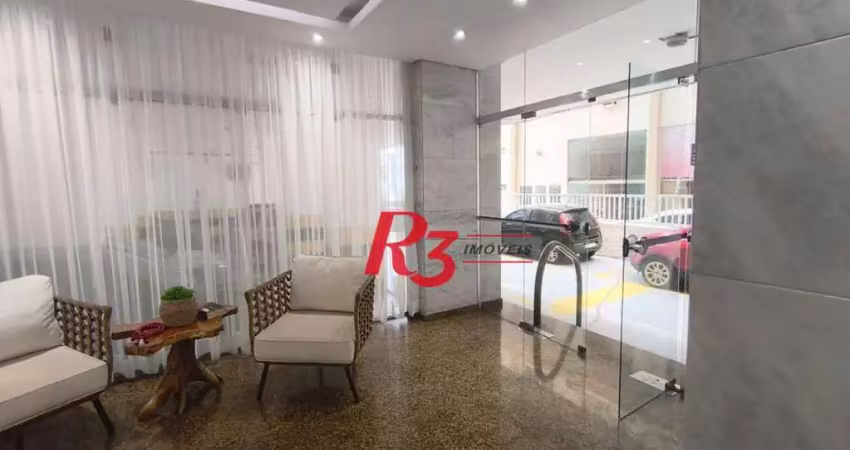 Apartamento com 1 dormitório à venda, 55 m² por r$ 490.000,00 - gonzaga - santos/sp