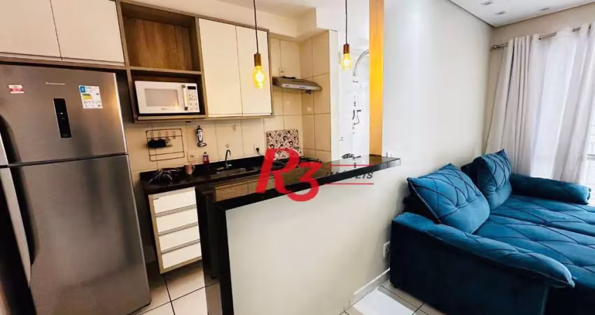 Apartamento com 2 dormitórios à venda, 64 m² por r$ 530.000,00 - marapé - santos/sp