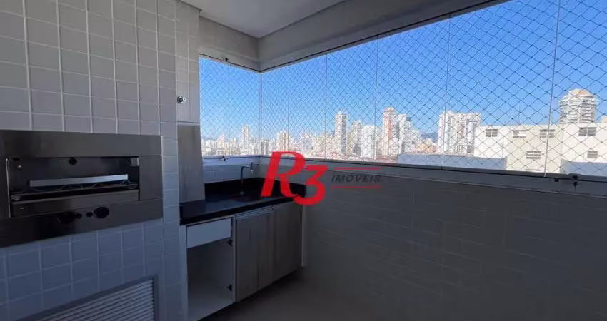 Apartamento para alugar, 66 m² por r$ 5.454,00/mês - boqueirão - santos/sp
