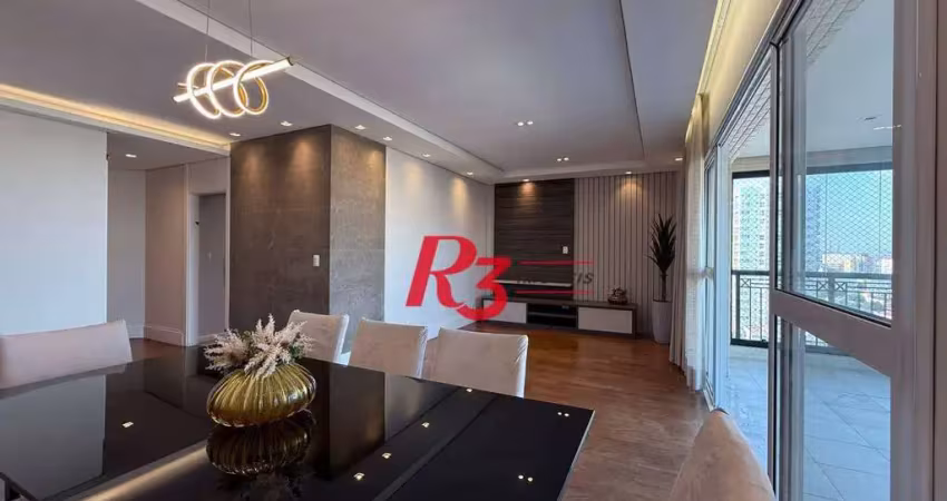 Apartamento com 3 dormitórios, 150 m² - venda por r$ 1.980.000,00 ou aluguel por r$ 13.000,00/mês - embaré - santos/sp