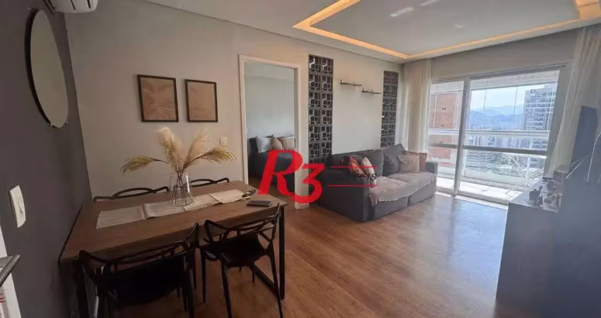 Apartamento com 1 dormitório à venda, 57 m² por r$ 780.000,00 - gonzaga - santos/sp