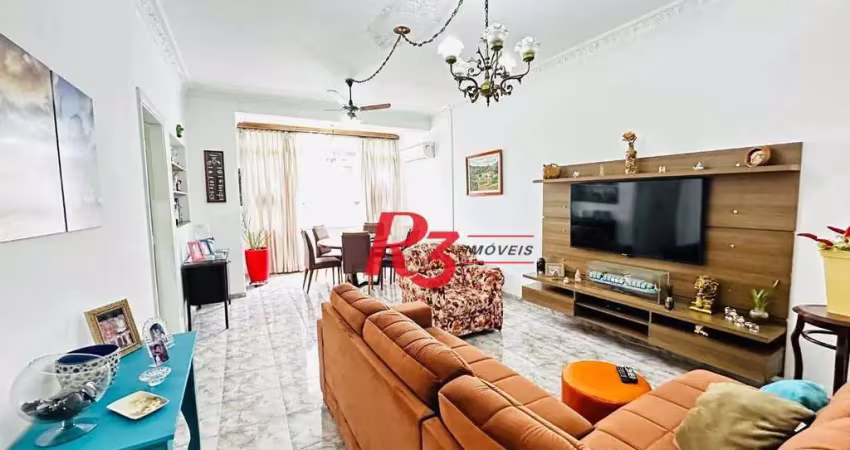 Apartamento com 3 dormitórios à venda, 151 m² por r$ 690.000,00 - boqueirão - santos/sp