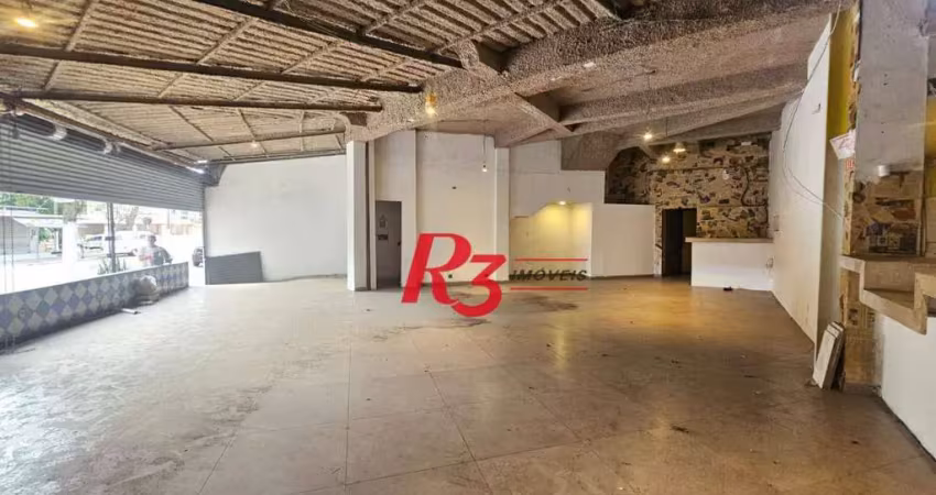 Loja para alugar, 400 m² por r$ 9.500,00/mês - marapé - santos/sp