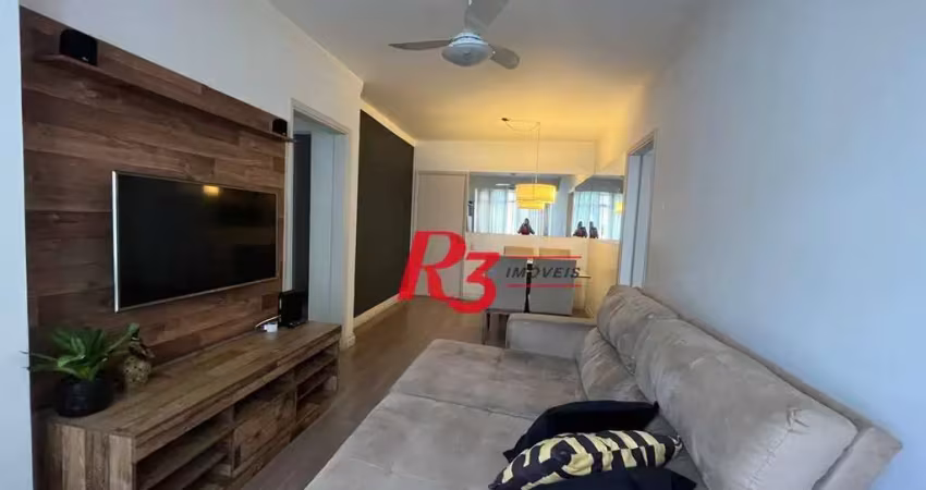 Apartamento com 1 dormitório para alugar, 60 m² por r$ 3.400,00/mês - gonzaguinha - são vicente/sp