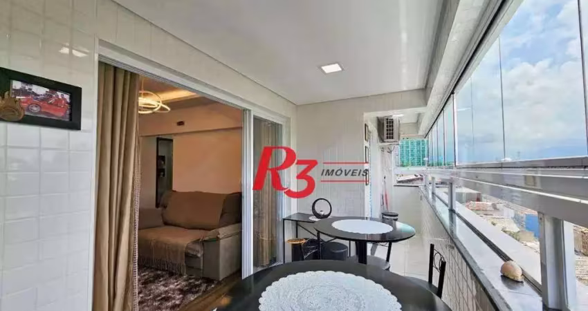 Apartamento com 2 dormitórios à venda, 72 m² por r$ 780.000,00 - macuco - santos/sp