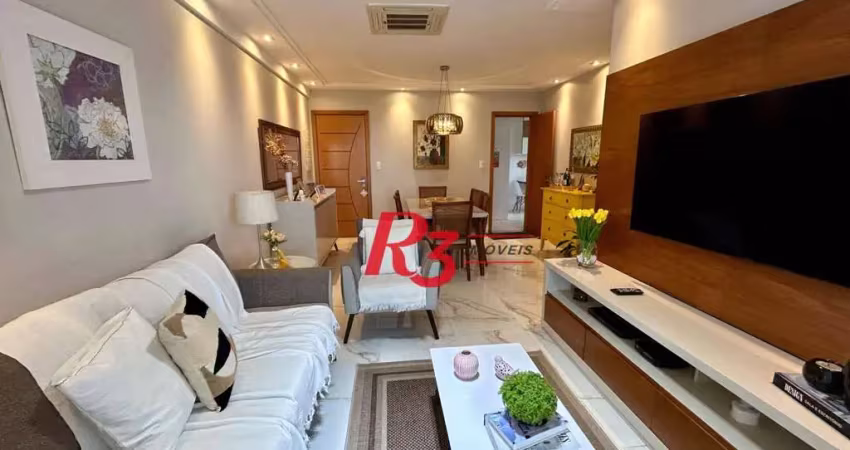 Apartamento com 3 dormitórios à venda, 103 m² por r$ 1.115.000,00 - embaré - santos/sp
