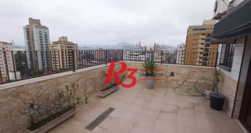 Cobertura à venda, 145 m² por r$ 645.000,00 - ponta da praia - santos/sp