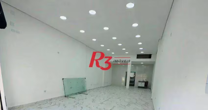 Loja para alugar, 100 m² por r$ 12.000,00/mês - ponta da praia - santos/sp