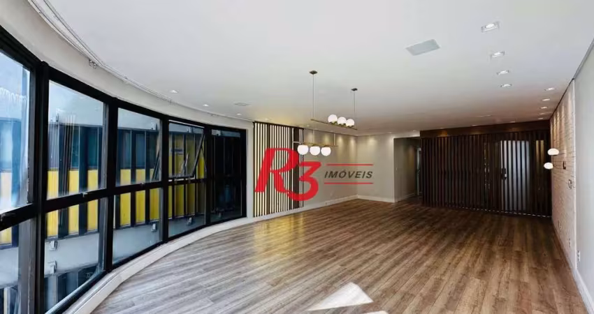 Apartamento com 4 dormitórios à venda, 236 m² por r$ 1.700.000,00 - boqueirão - santos/sp
