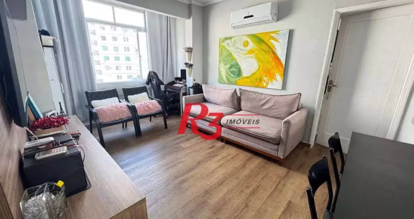 Apartamento com 1 dormitório à venda, 60 m² por r$ 450.000,00 - josé menino - santos/sp