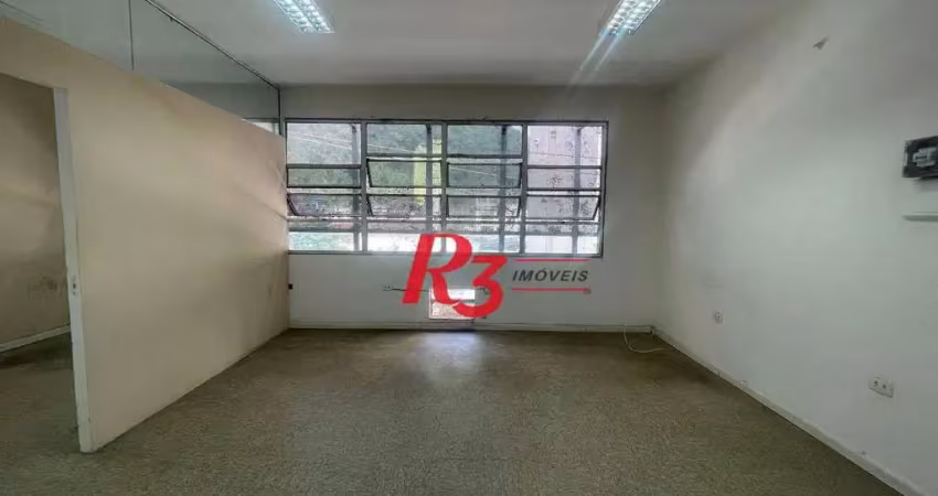 Sala para alugar, 80 m² por r$ 3.500,00/mês - centro - santos/sp